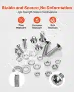 Varžtai su imperiniu sriegiu – 720 vnt. A2-50 klasės nerūdijančio plieno rinkinys (200x140x39mm) - Image 3