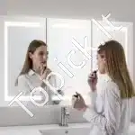 Veidrodis su spintele ir LED apšvietimu, 100 x 60 cm - Image 8