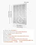 Ventiliacinės Grotelės su Lamelėmis ir Filtru (57,4x70,2x4 cm) | Baltos Plieninės Atvamzdžio Grotelės | Angai 50x63 cm - Image 7