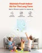 Ventiliacinės Grotelės su Lamelėmis ir Filtru (57,4x70,2x4 cm) | Baltos Plieninės Atvamzdžio Grotelės | Angai 50x63 cm - Image 3