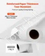 Vienkartinis popierius-paklotas masažo stalui ir kušetėms, 12 ritinių, 457 mm x 68,58 m, balta spalva - Image 3