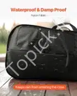 Violončelės dėklas, 4/4 dydis, atsparus vandeniui, nailonas, juodas, 1220x490x150 mm - Image 5