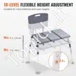 Vonios perkėlimo suoliukas su apverčiamu atlošu ir reguliuojamu aukščiu - Image 2