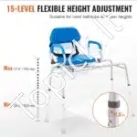 Vonios perkėlimo suoliukas su reguliuojamu aukščiu, 150 kg apkrova - Image 4