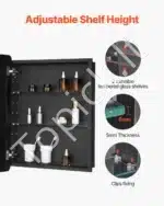 Vonios spintelė su veidrodžiu | Pakabinama aliuminio spintelė su lentynėlėmis 61x13x76 cm - Image 3