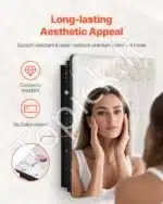 Vonios spintelė su veidrodžiu | Pakabinama aliuminio spintelė su lentynėlėmis 61x13x76 cm - Image 4