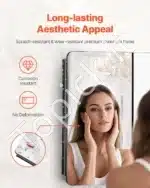 Vonios veidrodis su spintele, 3 durų, 101.7 x 64.7 cm - Image 3