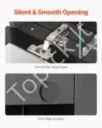 Vonios veidrodis su spintele, 3 durų, 101.7 x 64.7 cm - Image 5