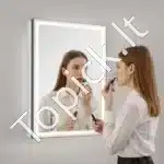 Vonios veidrodis su spintele ir LED apšvietimu, 50 x 70 cm - Image 8