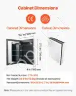 Vonios veidrodis su spintele ir LED apšvietimu, 50 x 70 cm - Image 2