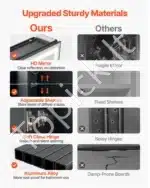 Vonios veidrodis su spintele ir LED apšvietimu, 50 x 70 cm - Image 6