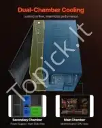 Žaidimų PC korpusas, vidutinio dydžio, dviejų kamerų, be ventiliatorių - Image 2