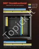 Žaidimų PC korpusas, vidutinio dydžio, dviejų kamerų, be ventiliatorių - Image 3