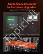 Žaidimų PC korpusas, vidutinio dydžio, dviejų kamerų, be ventiliatorių - Image 4