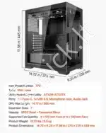 Žaidimų PC korpusas, vidutinio dydžio, su 2x 120 mm ventiliatoriais - Image 7