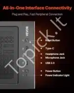 Žaidimų PC korpusas, vidutinio dydžio, su 2x 120 mm ventiliatoriais - Image 5