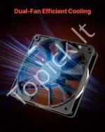 Žaidimų PC korpusas, vidutinio dydžio, su 2x 120 mm ventiliatoriais - Image 6