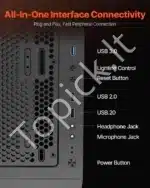 Žaidimų PC korpusas, vidutinio dydžio, su 3x 120 mm ARGB ventiliatoriais - Image 5