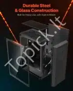 Žaidimų PC korpusas, vidutinio dydžio, su 3x 120 mm ARGB ventiliatoriais - Image 6