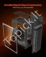 Žaidimų PC korpusas, vidutinio dydžio, su 4x 120 mm ARGB ventiliatoriais - Image 6