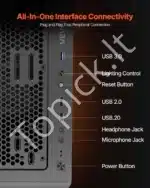 Žaidimų PC korpusas, vidutinio dydžio, su 4x 120 mm ARGB ventiliatoriais - Image 5