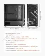 Žaidimų PC korpusas, vidutinio dydžio, su 4x 120 mm ventiliatoriais - Image 7