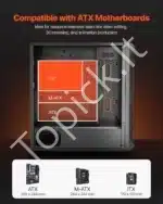 Žaidimų PC korpusas, vidutinio dydžio, su 4x 120 mm ventiliatoriais - Image 2