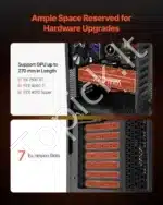 Žaidimų PC korpusas, vidutinio dydžio, su 4x 120 mm ventiliatoriais - Image 5