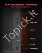 Žaidimų PC korpusas, vidutinio dydžio, su 4x 120 mm ventiliatoriais - Image 6