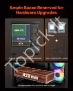 Žaidimų PC korpusas, vidutinio dydžio, su 6x 120 mm ARGB ventiliatoriais - Image 3
