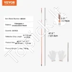 Žymėjimo Kuolai Sniegui 30 vnt., Stiklo Pluoštas, Ø 8 mm, 122 cm – (Atšvaitinės Gairės Namų Privažiavimui) - Image 7