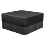 Juodas vandeniui atsparus kubilo uždangalas, pagamintas iš 600D Oksfordo audinio, 2413x2413x508 mm