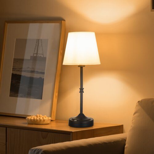 us2FBYDZTD636316J1EVF001V92Fgoods_img-v12Fcordless-table-lamp-m100-1.2.jpg Stalinis LED šviestuvas su juodu audiniu gaubtu, belaidis, įkraunamas - Image 1