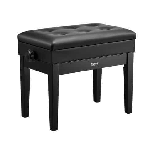 us2FDCWXGQZDSMKDIXZ9TV02Fgoods_img-v12Fpiano-bench-m100-1.2.jpg Reguliuojamas pianino suoliukas, 56 x 34 x 49 cm, su daiktadėže - Image 1