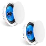 Poros įleidžiamų lubinių/sieninių garsiakalbių rinkinys, 20 cm, 50W, baltas