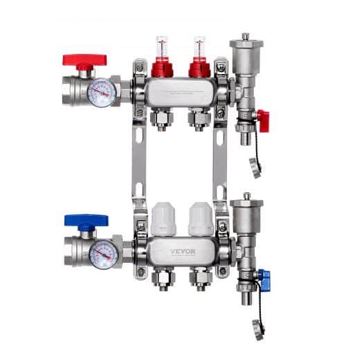 us2FDRFSQBXG2HLG7E0T8V02Fgoods_img-v12Fradiant-heat-manifold-m100-1.2.jpg Kompaktiškas 2 Kontūrų Kolektorius Grindiniam Šildymui | SUS304 Nerūdijantis Plienas | Tikslūs Debitomačiai 5 L/min - Image 1
