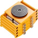 Transportavimo platforma 12 t – 280 × 210 × 105 mm, anglinio plieno, su 360° pasukimu ir 4 kryptinio judėjimo ratais