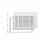Didelės Plieninės Ventiliacijos Grotelės su Lamelėmis ir Filtru (83x57,2x4 cm) | Baltos Atvamzdžio Grotelės | Angai 75,5x50,5 cm