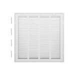 Ventiliacinės Grotelės su Lamelėmis (57,5x57,5x4 cm) | Didelės Plieninės Atvamzdžio Grotelės | Montavimo Angai 50,5x50,5 cm