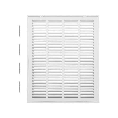us2FHFGLGZW20H257WJ40001V02Fgoods_img-v12Freturn-air-grille-m100-1.2.jpg Ventiliacijos Grotelės su Lamelėmis BE Filtro (57,4x70,2x4 cm) | Baltos Plieninės Atvamzdžio Grotelės | Angai 50x63 cm - Image 1