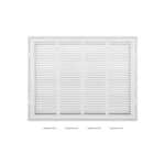 Stačiakampės Ventiliacijos Grotelės su Lamelėmis BE Filtro (67,6x52,5x4 cm) | Baltos Plieninės Grotelės Angai 60,5x45,5 cm