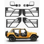 Vamzdinės durelės, 4 vnt., Jeep Wrangler/Gladiator, 2018–2024, juodos
