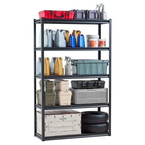 us2FJSBSXHJ184872WVXVV02Fgoods_img-v12Fstorage-shelves-m100-1.2.jpg Garažo lentynos / stelažai, 5 pakopos, 122x45.7x198.1 cm, 1361 kg - Image 1