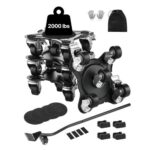 Mobilus baldų vežimėlis su 5-ratukais, 158 × 158 × 65 mm, anglinis plienas, sukimas 360°