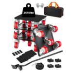 Mobilus baldų vežimėlis su 5 ratukais, 198 × 198 × 75 mm, anglinis plienas, 360° pasukamas