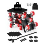 Mobilus baldų vežimėlis 5‑ratukai, 135 × 135 × 52 mm, anglinis plienas, 360° pasukamas