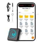 Magnetinis balso įrašymo įrenginys, 128 GB, juodas, ~43x43x12 mm