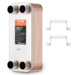 Kompaktiškas 30 Plokštelių Šilumokaitis 1 1/4" MNPT (301x126x110 mm) | 316L Nerūdijantis Plienas/Varis | 260-360 K BTU/val. Galia