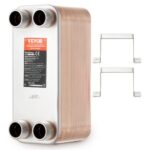 Universalus 50 Plokštelių Šilumokaitis 1 1/4" MNPT (301x126x157 mm) | 316L Nerūdijantis Plienas/Varis | 500-660 K BTU/val. Galia