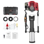 Benzininis polių kalimo kaltas, 52cc, 2T, su 3 galvutėmis